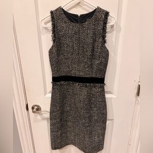 J. Crew Black, White and gray Monochrome Tweed Jacket